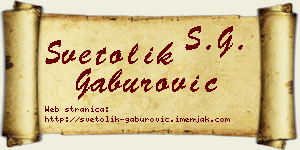 Svetolik Gaburović vizit kartica